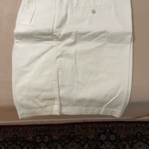 Club Room White Flat Front Shorts